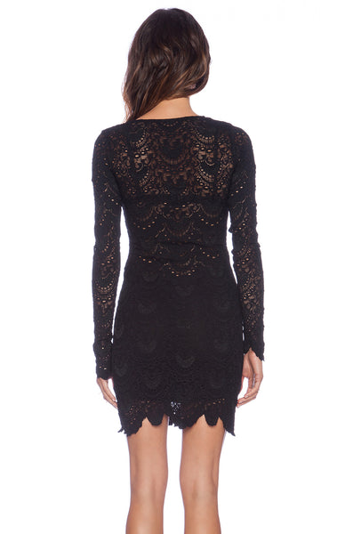 Deep V Spanish Lace Dress Black – Shop Nepenthe