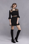 Lilou Applique Dress - Black (2760974073920)
