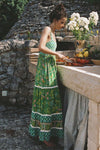 Flora Strappy Maxi Dress - Citrus Crush