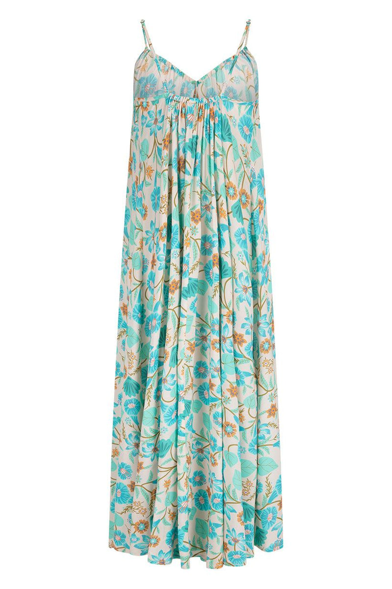 Goldie Strappy Maxi Dress - Lagoon