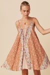Sienna Strappy Mini Dress - Clay