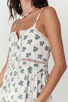 Fable Block Printed Strappy Sundress - Wild Poppy