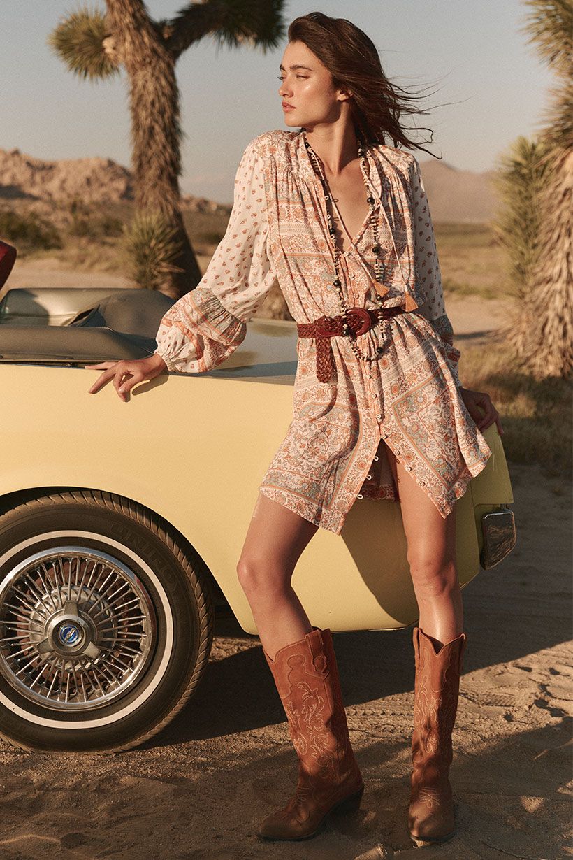 Sunshine Bandit Tunic Dress - Desert Sage