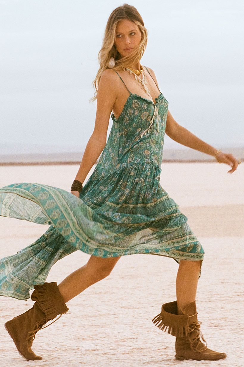 Elysian Strappy Maxi Dress - Jade
