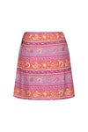 Sunshine Bandit Wrap Mini Skirt - Cayenne