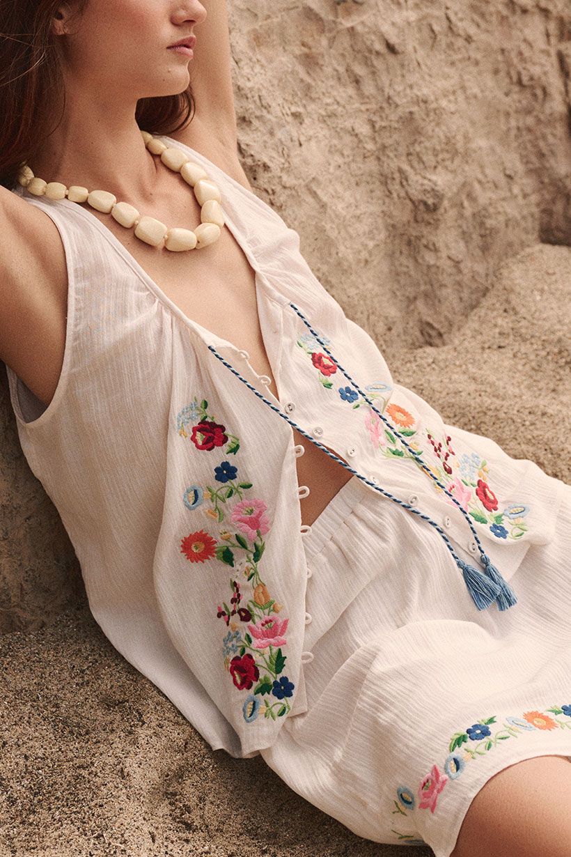 Florapaloosa Embroidered Cami - Wildflower