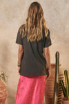 Coco Cantina Biker Tee - Charcoal