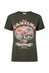 Coco Cantina Biker Tee - Charcoal