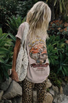 Coco Cantina Biker Tee - Taupe