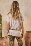 Coco Cantina Biker Tee - Taupe