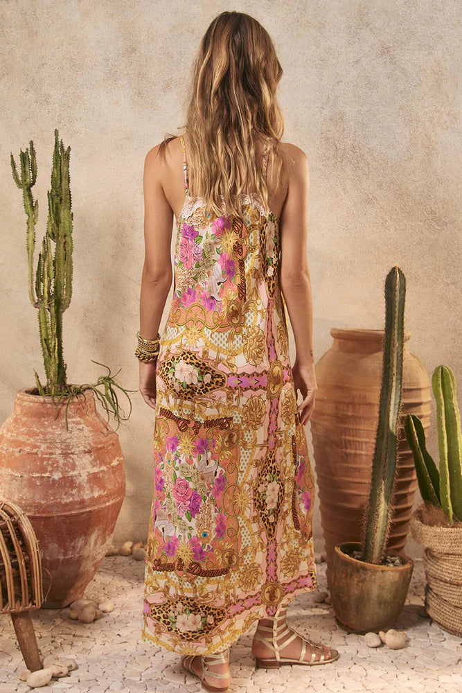 recycled fibers zamora maxi dress champagne Liori | Champagne Sequin Asymmetric-Neck Maxi Dress With Sash