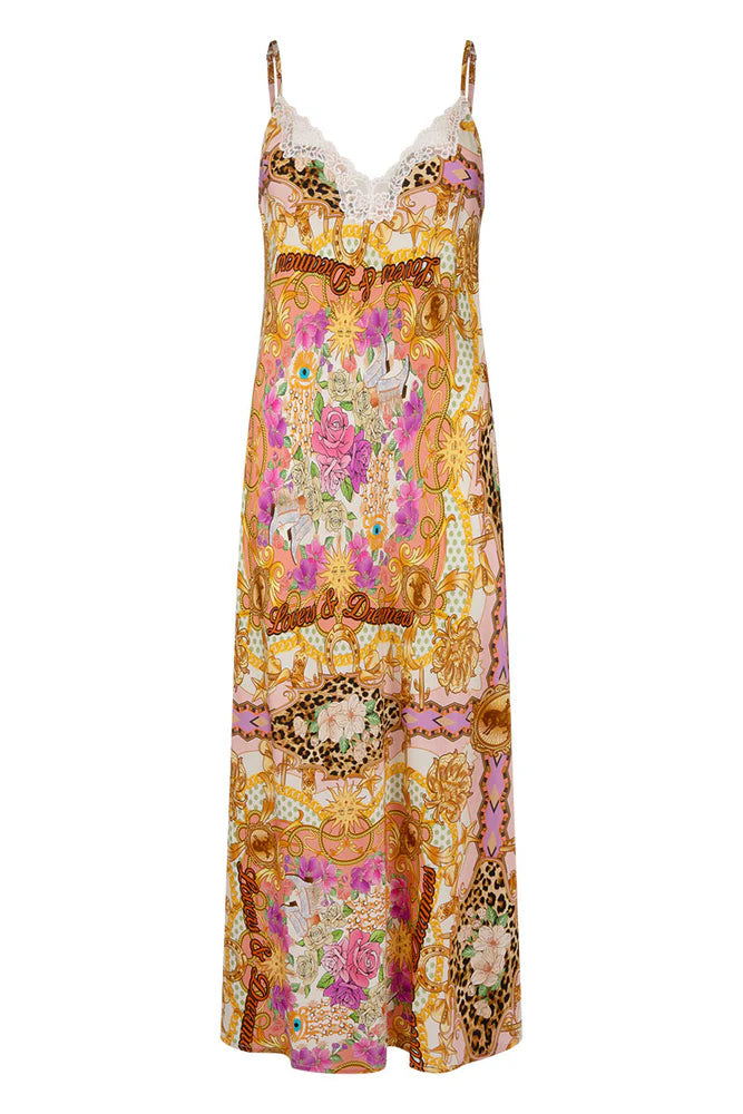 Lovers & Dreamers Strappy Maxi Dress - Champagne Peach