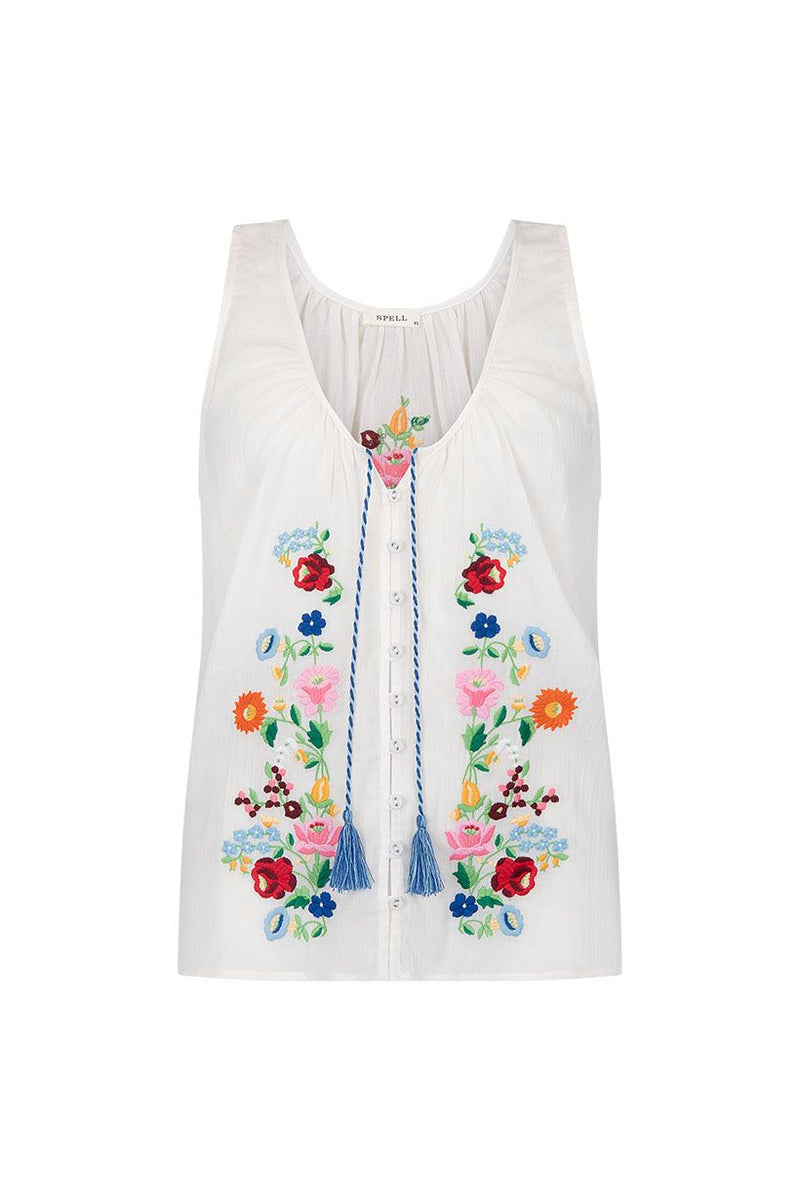 Florapaloosa Embroidered Cami - Wildflower