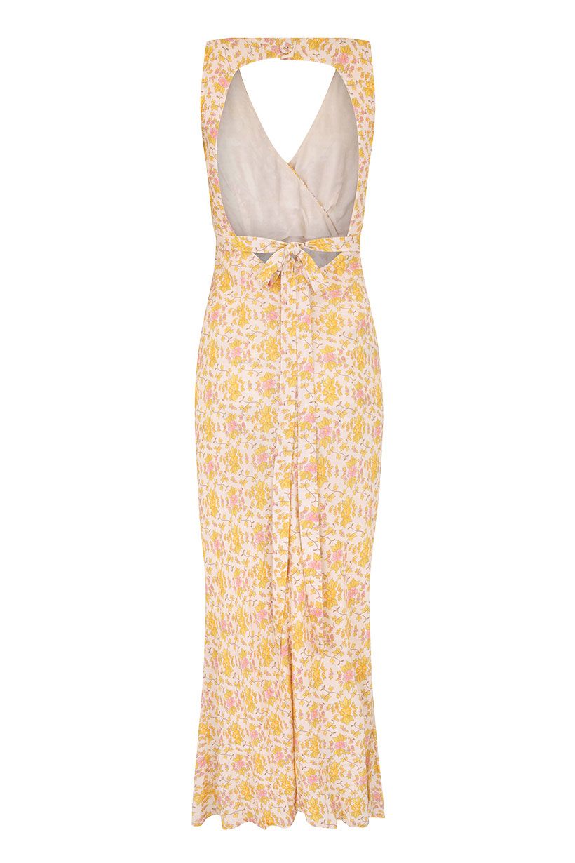 Yellow Rose Bias Maxi Dress - Honeysuckle Shop Nepenthe Yellow Rose Bias Maxi Dress - Honeysuckle Shop Nepenthe