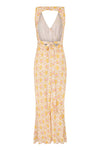 Yellow Rose Bias Maxi Dress - Honeysuckle