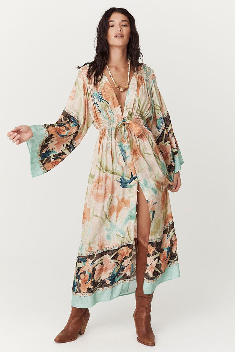 Painters Garden Gown - Seafoam