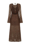Helena Crochet Lace Gown - Chocolate