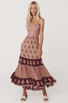 Chateau Quilted Strappy Maxi Dress - Grape