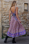 Chateau Strappy Midi Dress - Lavender