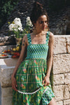 Flora Strappy Maxi Dress - Citrus Crush