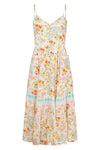 Flora Linen Midi Dress - Pastel