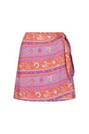 Sunshine Bandit Wrap Mini Skirt - Cayenne