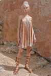Sienna Strappy Mini Dress - Clay