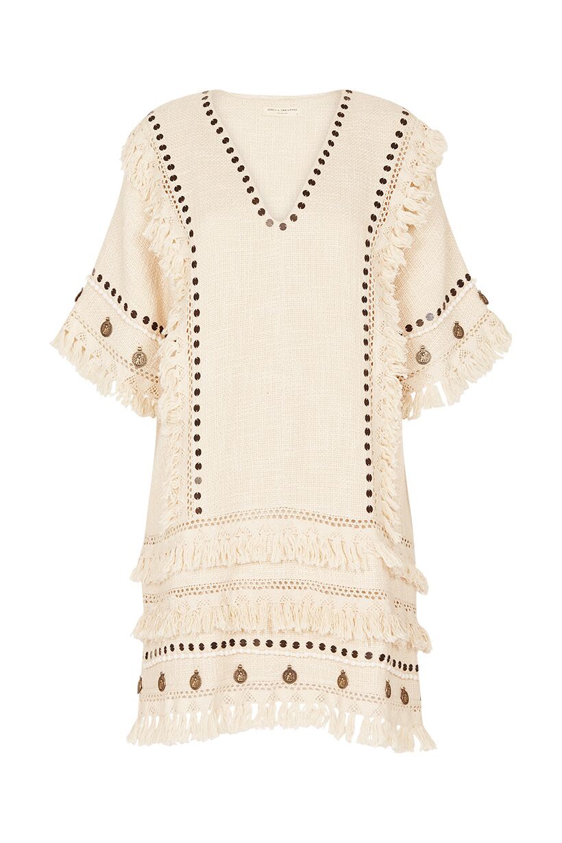 Cream smock dress online
