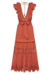 Daisy Chain Frill Maxi Dress - Copper (4529874698321)
