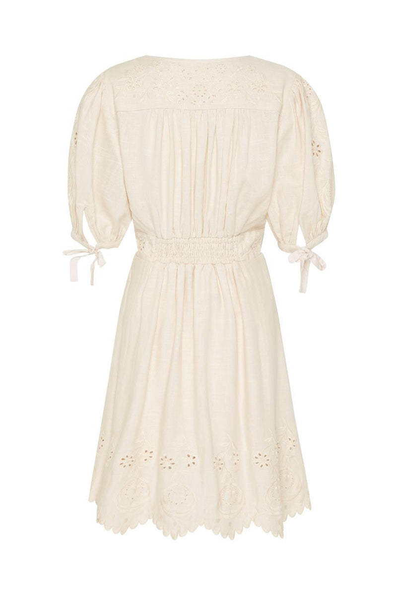 Imogen Embroidered Party Dress - Cream (4503835344977)