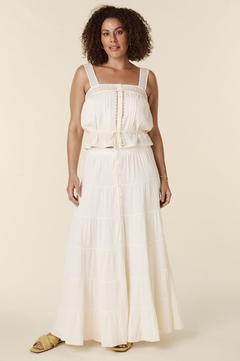 Jolene Lace Maxi Skirt - Antique White