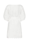 Lala Linen Shift Dress - White (4354646016081)