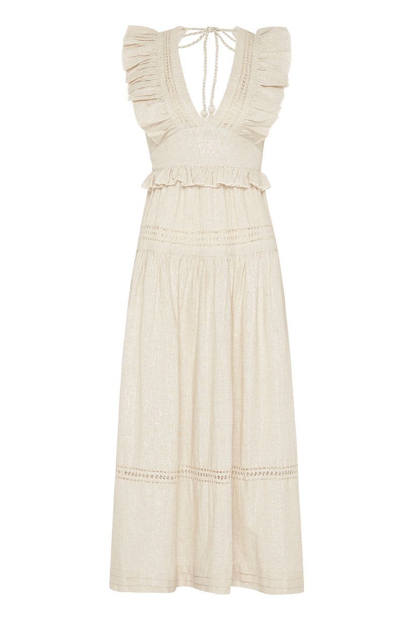 Lola Frill Maxi Dress - Biscuit Shop Nepenthe Lola Frill Maxi Dress - Biscuit Shop Nepenthe