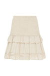 Lola Ruched Mini Skirt - Biscuit (4503967498321)