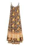 Hibiscus Lane Strappy Maxi Dress - Licorice