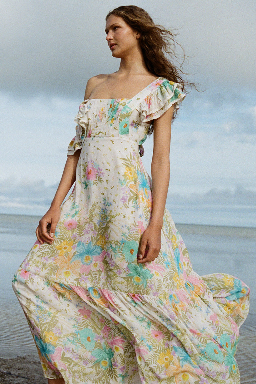 Lei Lei Frill Gown - Cream Floral Shop Nepenthe Lei Lei Frill Gown - Cream Floral Shop Nepenthe