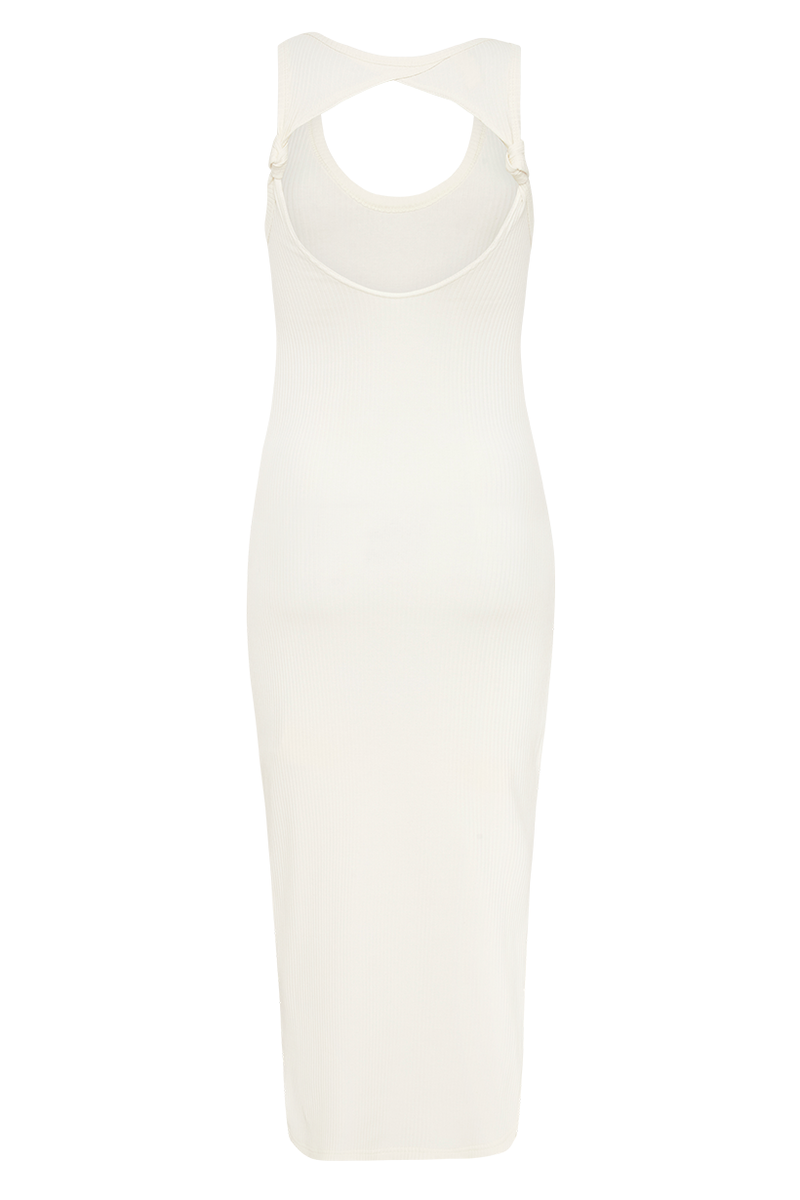 Mazzy Rib Singlet Dress - Cream