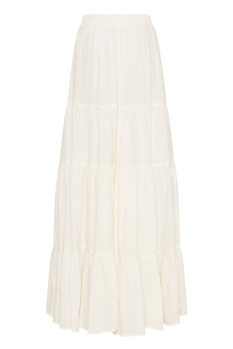 Rose Garden Tiered Skirt - White