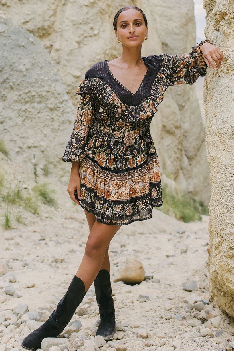 spell amethyst garden party dress nightfall Amethyst Garden Party Floral Dress