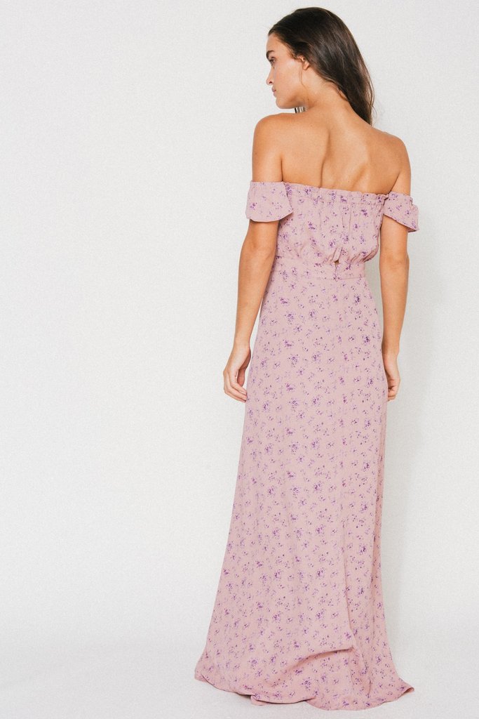 flynn skye off the shoulder dress FLYNN SKYE Monica Maxi dress in Deep Sea