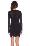 Deep V Spanish Lace Dress Black  (2760252981312)