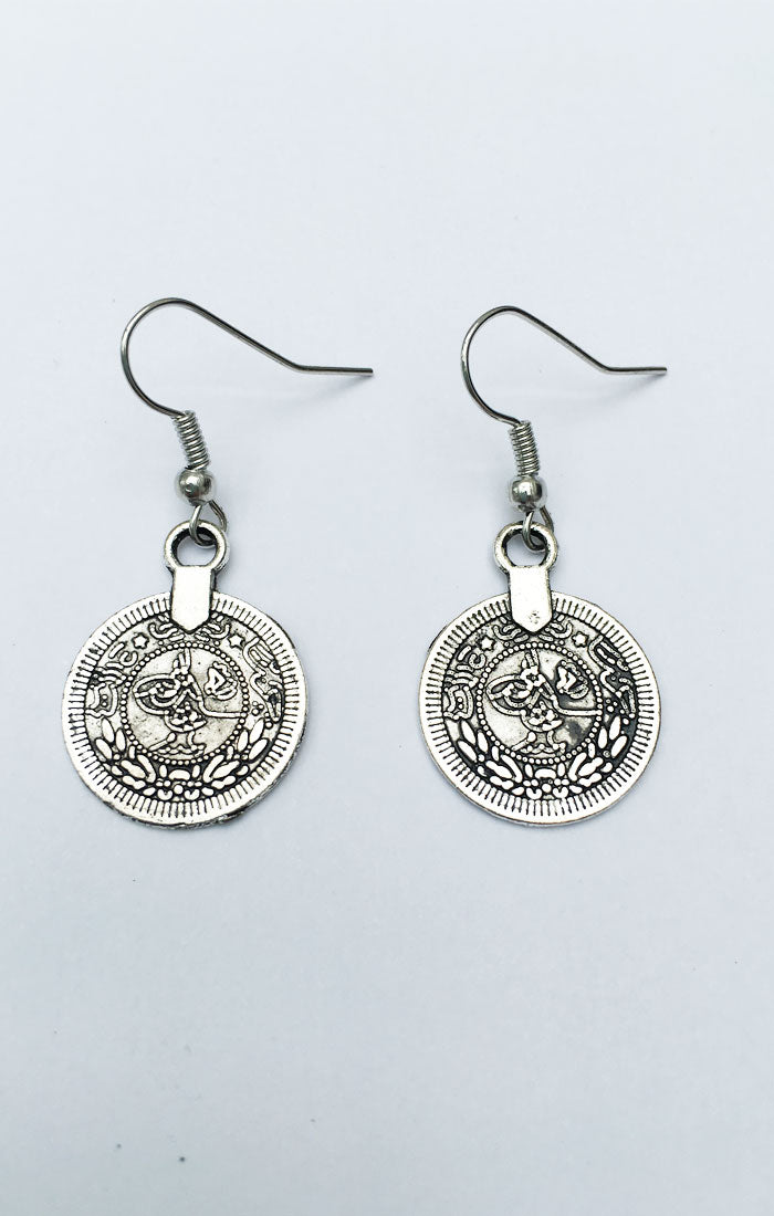Izmir Coin Earrings - Silver (2762006429760)