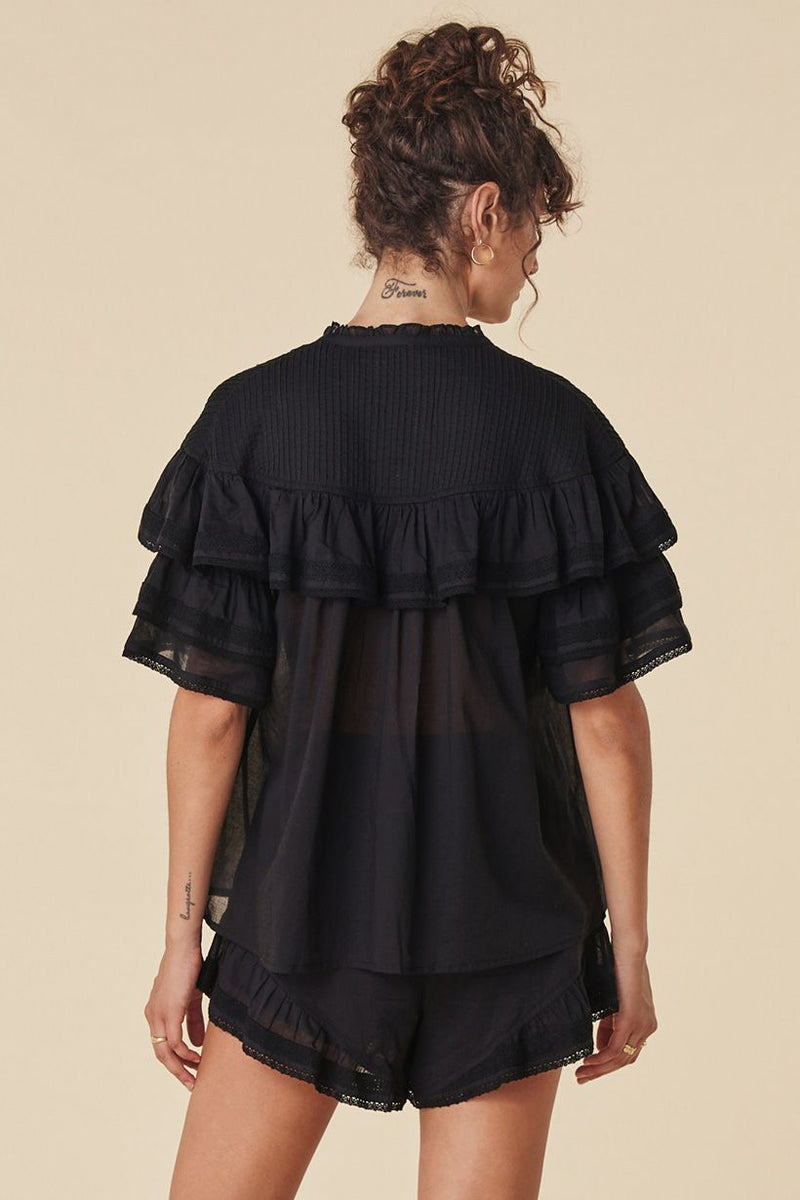 Dove Lace Blouse - Midnight