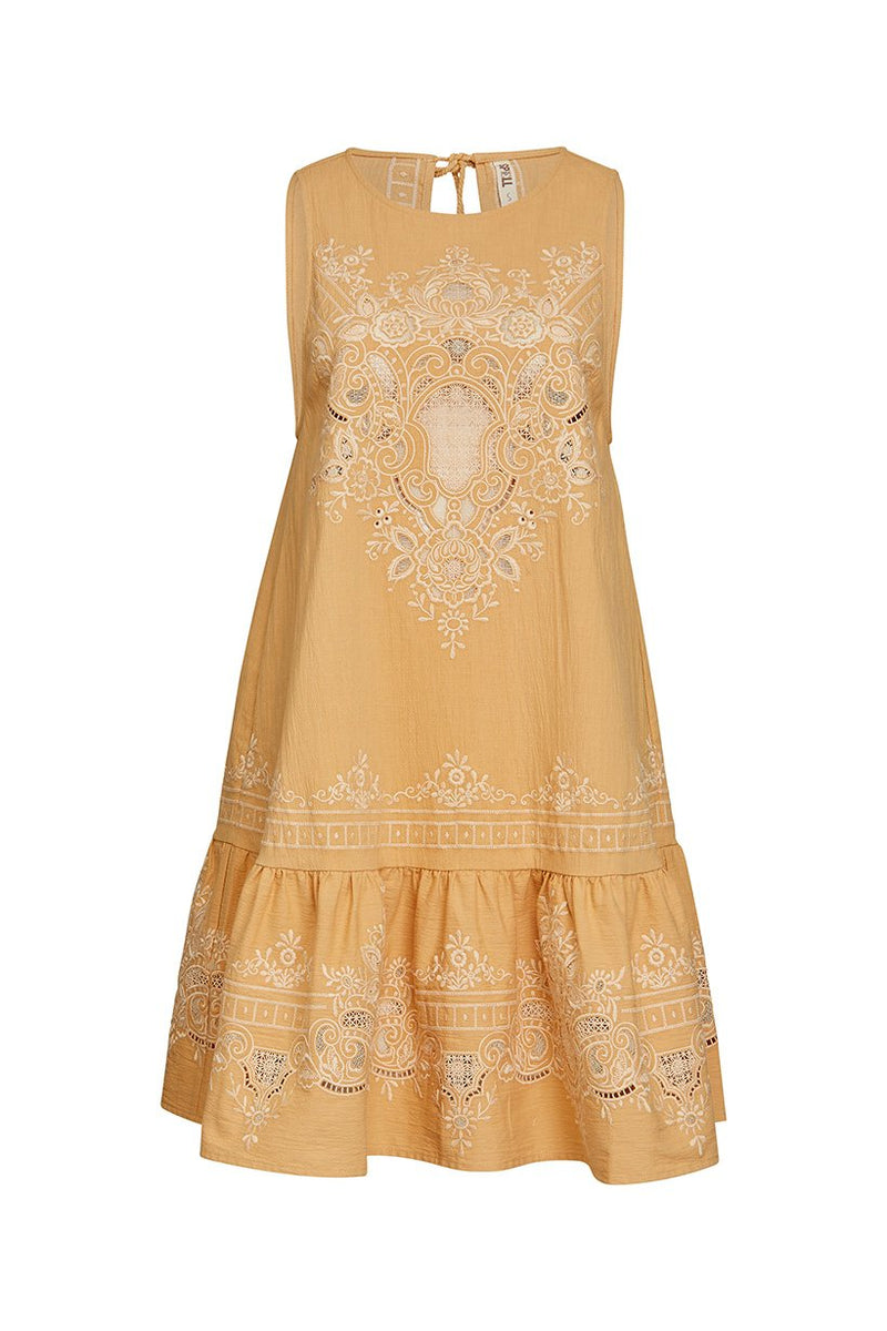 Darling Embroidery Mini Dress - Malt (2761470246976)