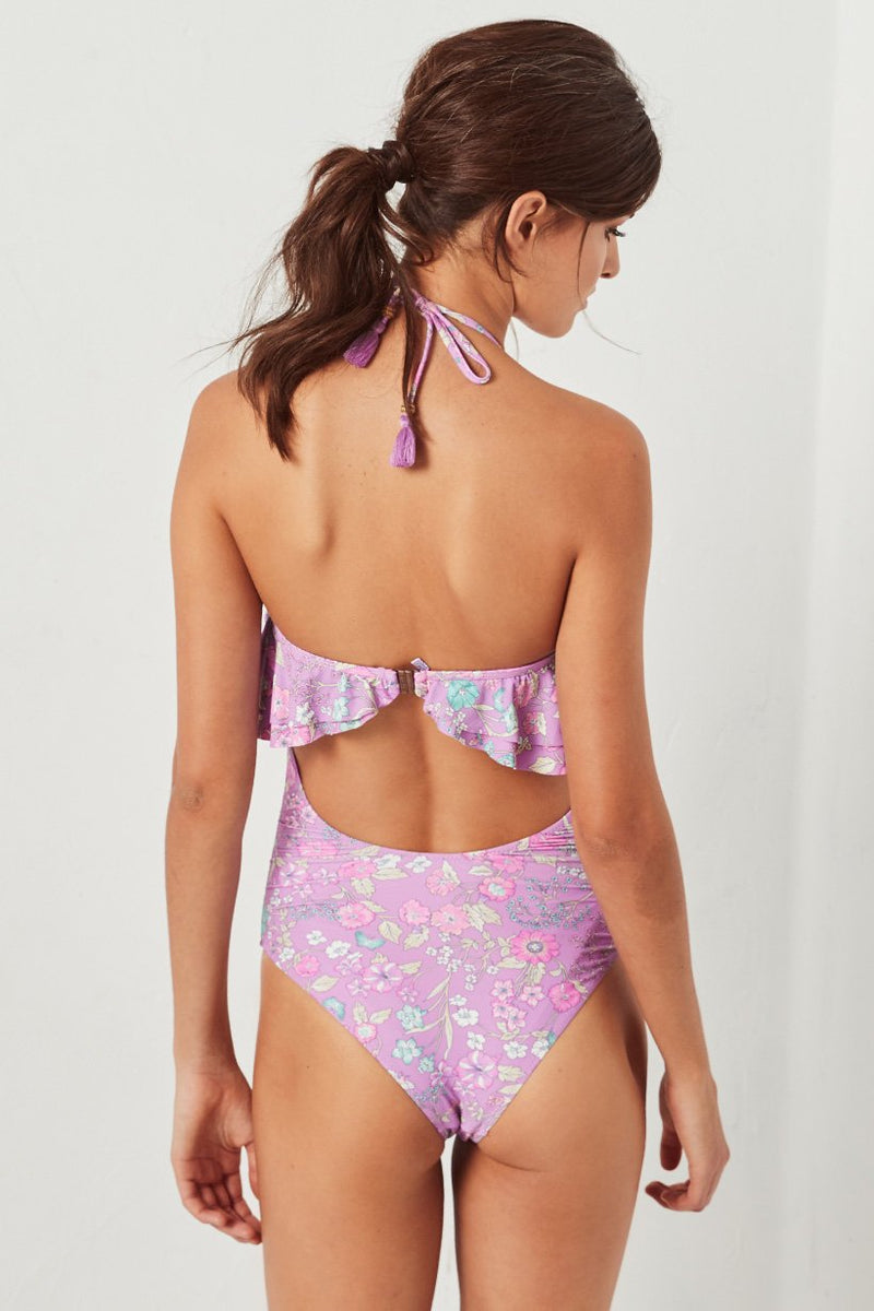 Flower Child Frill One Piece - Fuschia (2761446424640)
