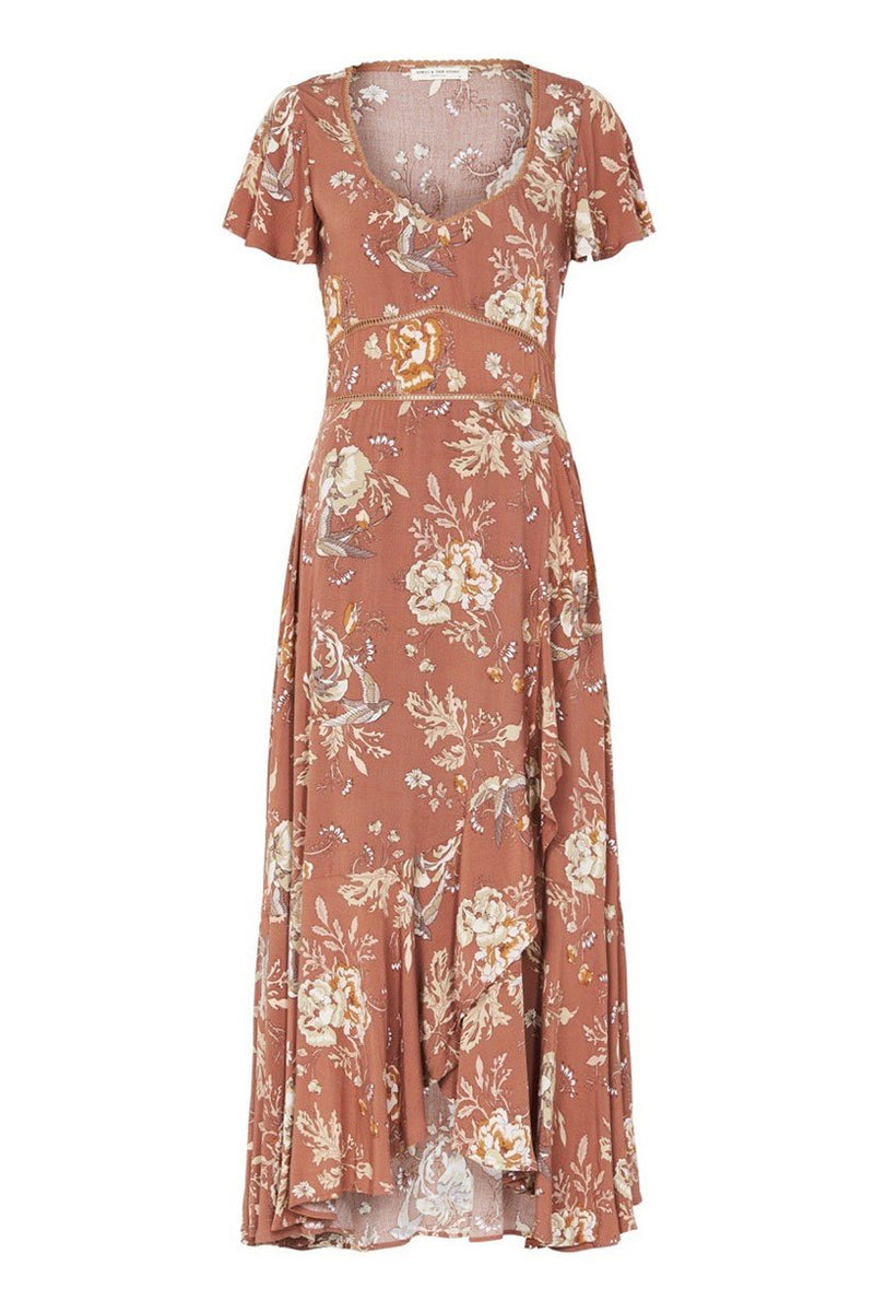 Rosa Garden Party Dress - Camel (2761694216256)